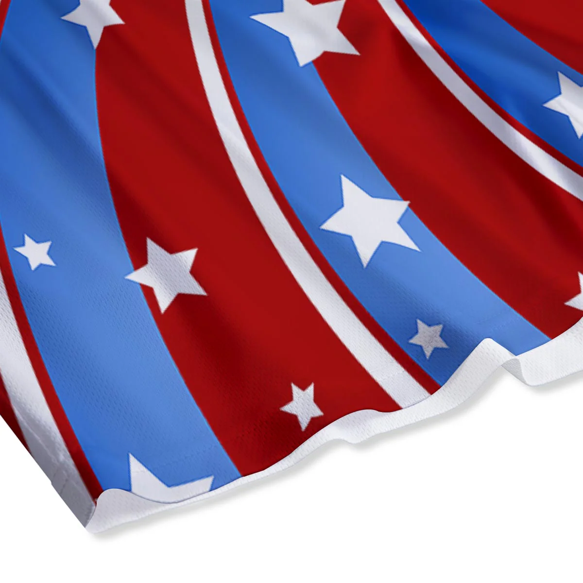 Patriotic Star Swirl American Print Mesh Shorts - Image 4