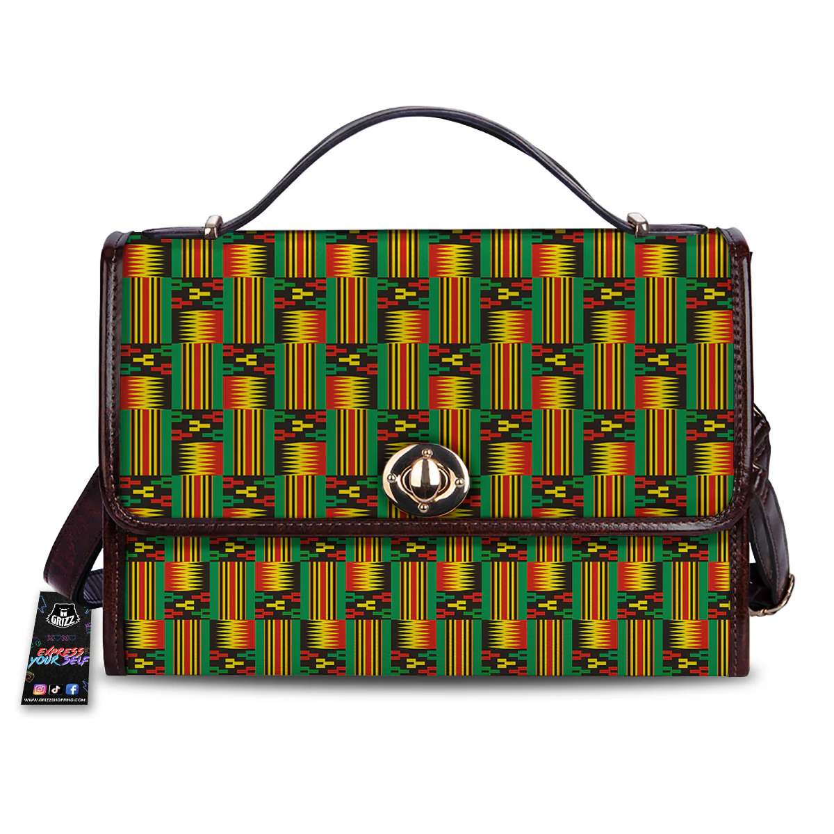 Pattern Kente Print Women's Satchel Bag