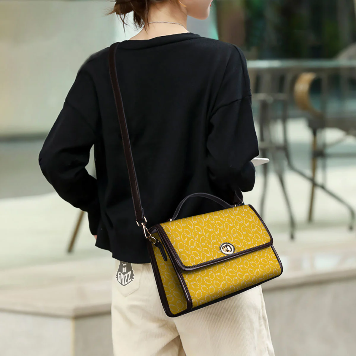 Pattern Mango Print Women's Satchel Bag - Image 3