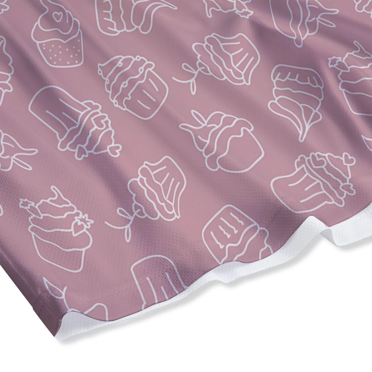Pattern Mini Cupcake Print Mesh Shorts - Image 4