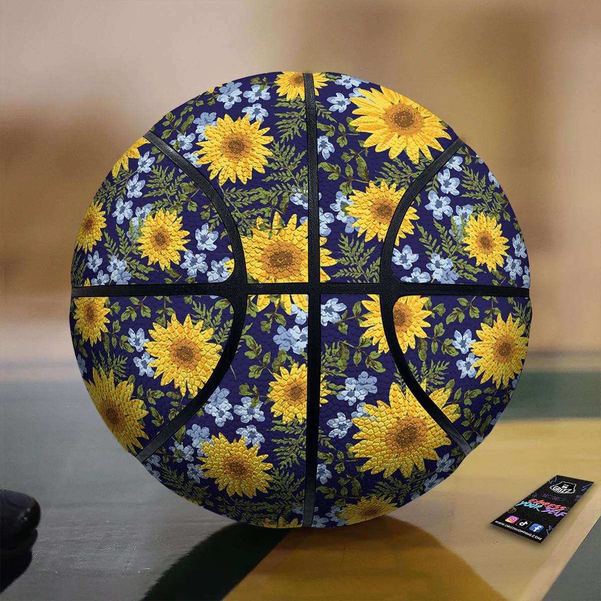 Pattern Sunflower Print Pattern Basketball