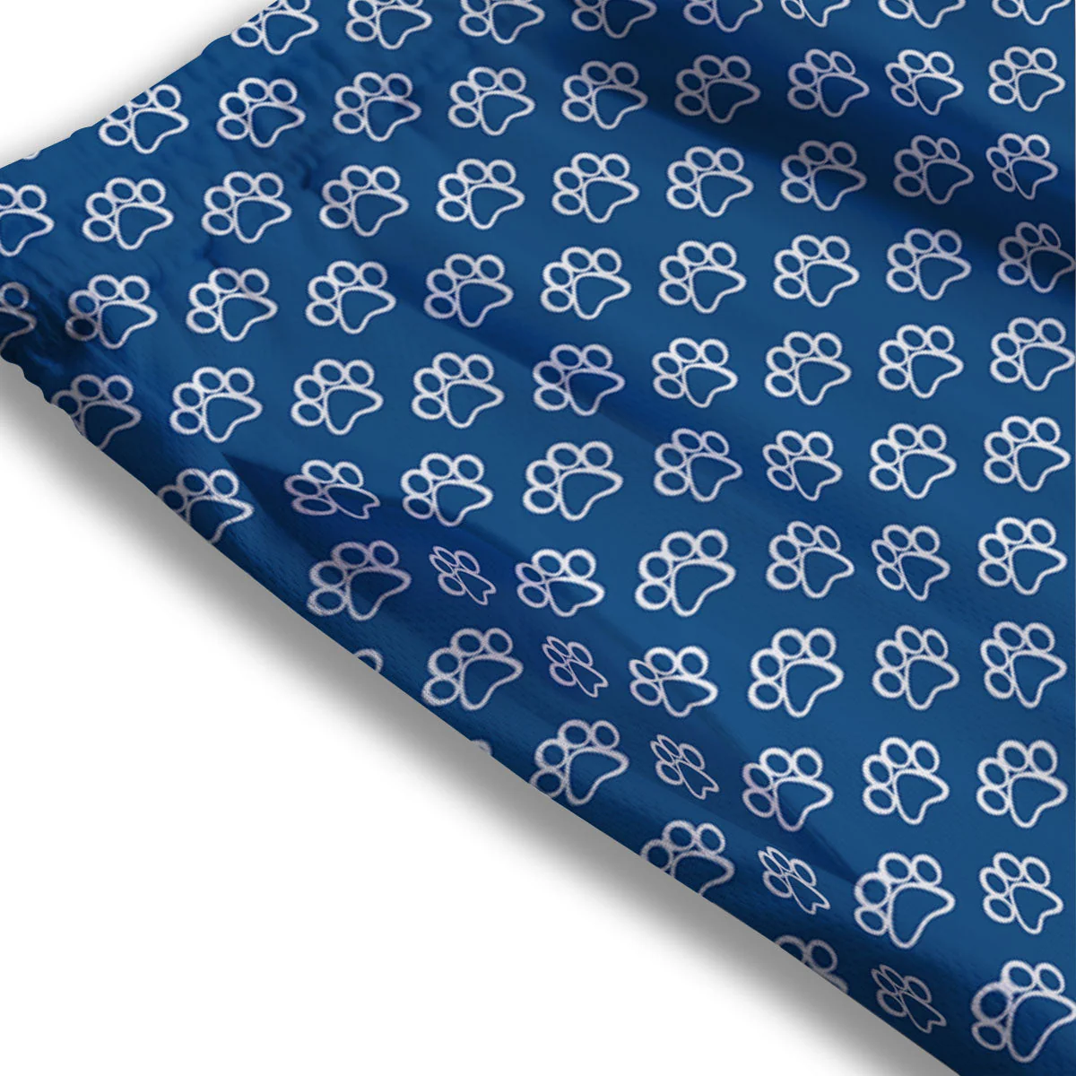 Paw Blue Animal Print Pattern Mesh Shorts - Image 3
