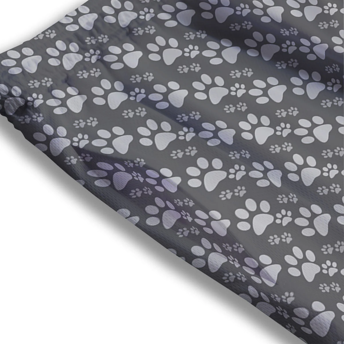 Paw Grey Animal Print Pattern Mesh Shorts - Image 3