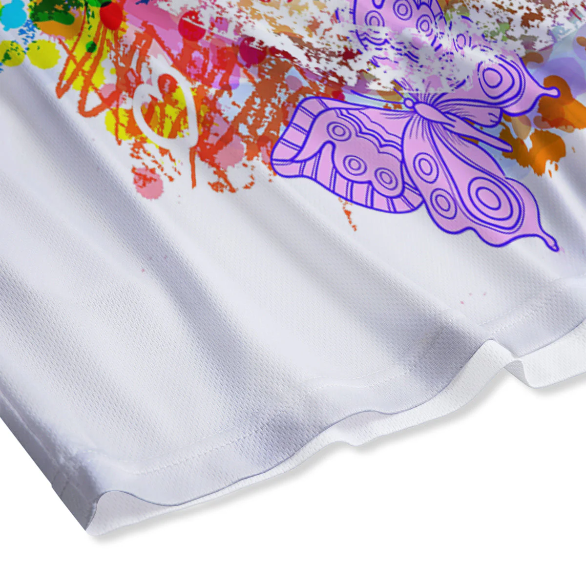 Peace Signs Colorful Hippie Print Mesh Shorts - Image 4