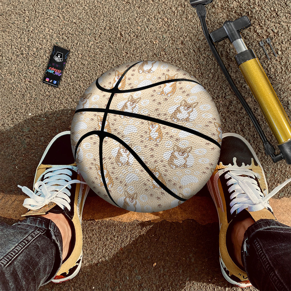 Pembroke Welsh Corgi Print Pattern Basketball - Image 2