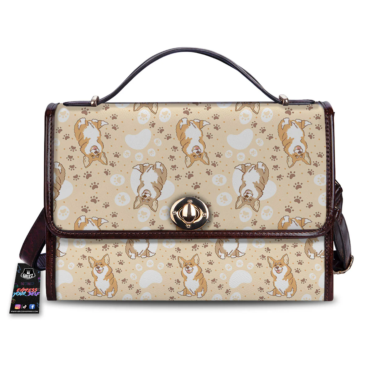 Pembroke Welsh Corgi Print Pattern Women's Satchel Bag