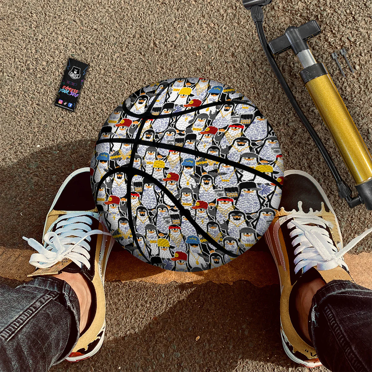 Penguin Criminal Print Pattern Basketball - Image 2