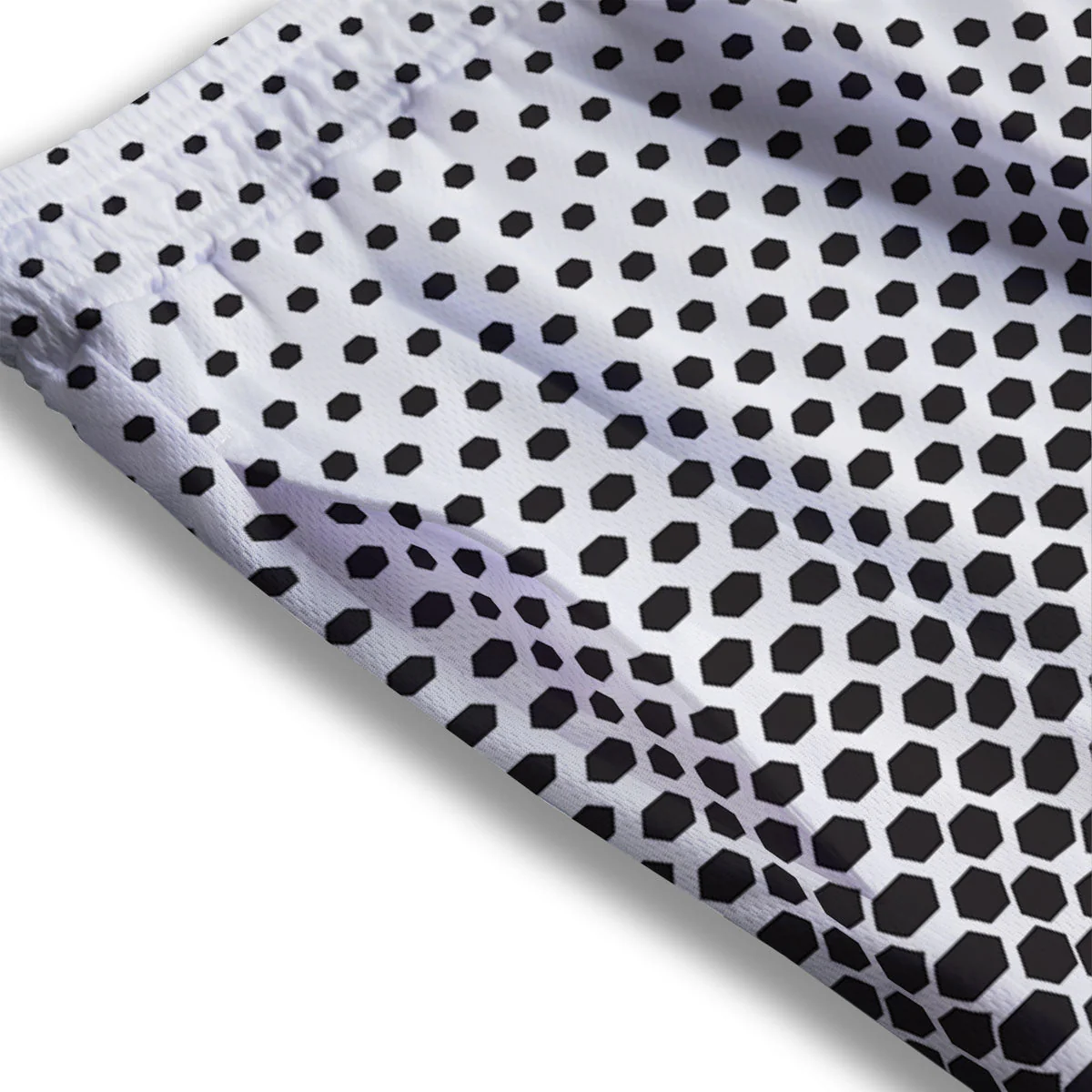 Pentagon Halftone Print Mesh Shorts - Image 3