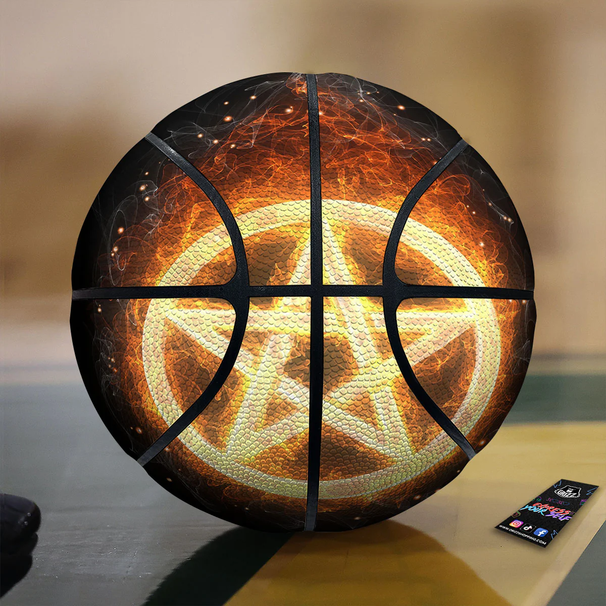 Pentagram Flame Print Basketball