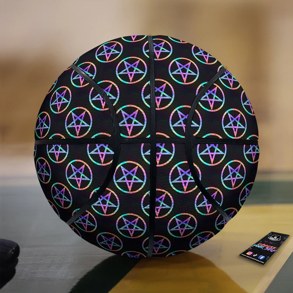Pentagram Holographic Print Pattern Basketball