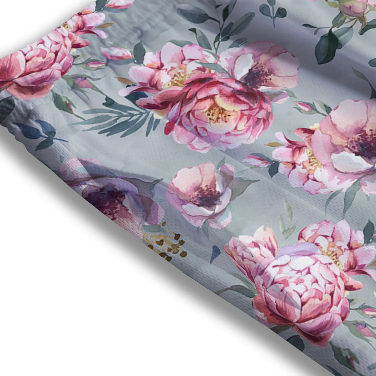 Peony Floral Pink Vintage Print Pattern Mesh Shorts - Image 3