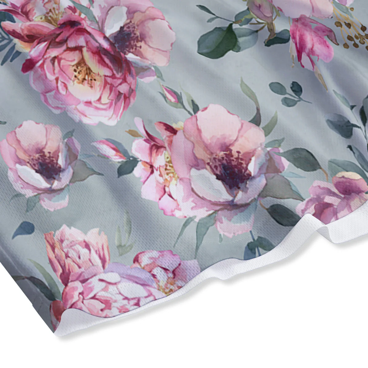 Peony Floral Pink Vintage Print Pattern Mesh Shorts - Image 4
