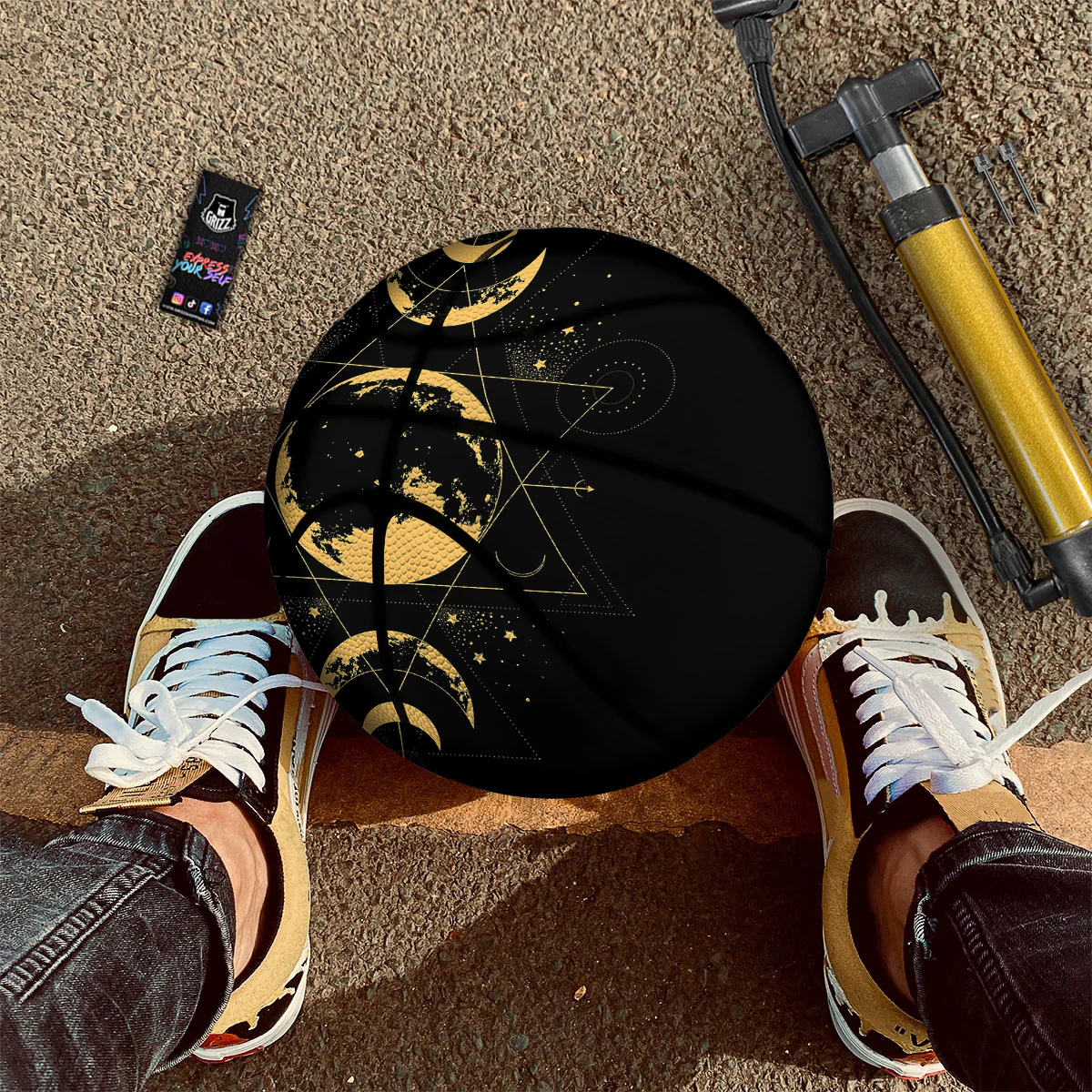 Phase Geometric Moon Print Basketball - Image 2