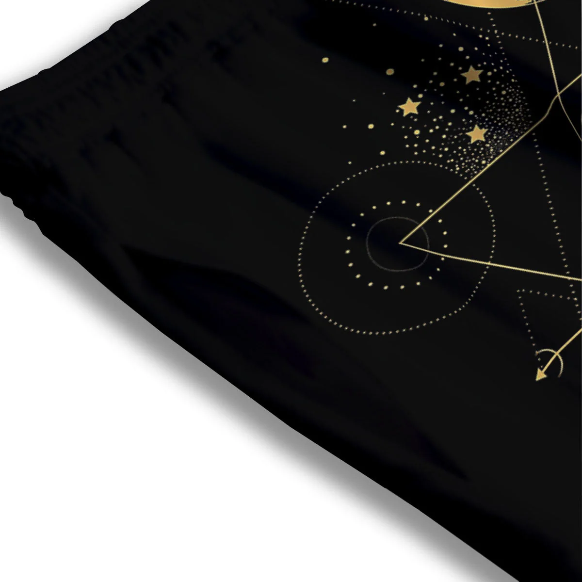 Phase Geometric Moon Print Mesh Shorts - Image 3
