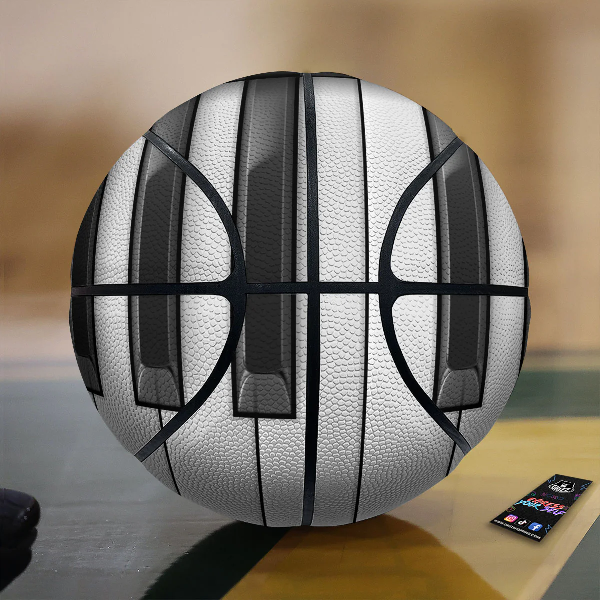Piano Keyboard Print Basketball