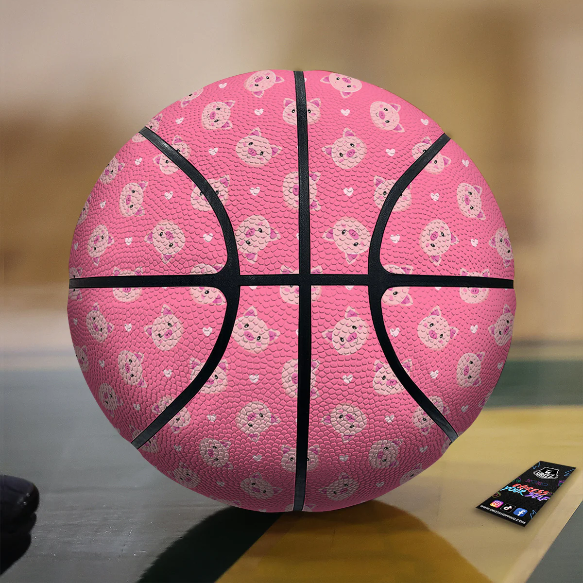 Pig Cute Cartoon Print Pattern Basketball