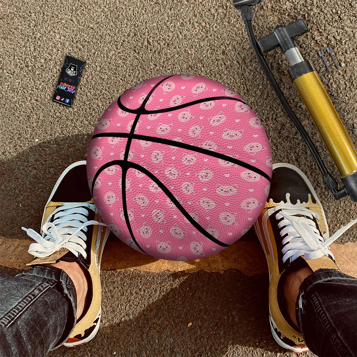 Pig Cute Cartoon Print Pattern Basketball - Image 2