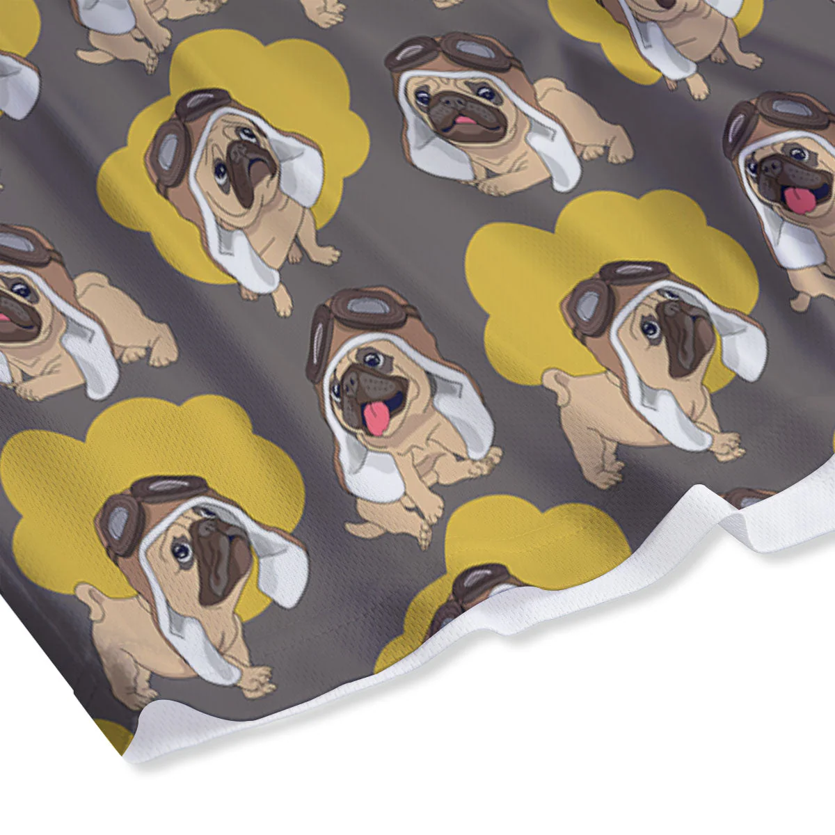 Pilot Pug Print Pattern Mesh Shorts - Image 4