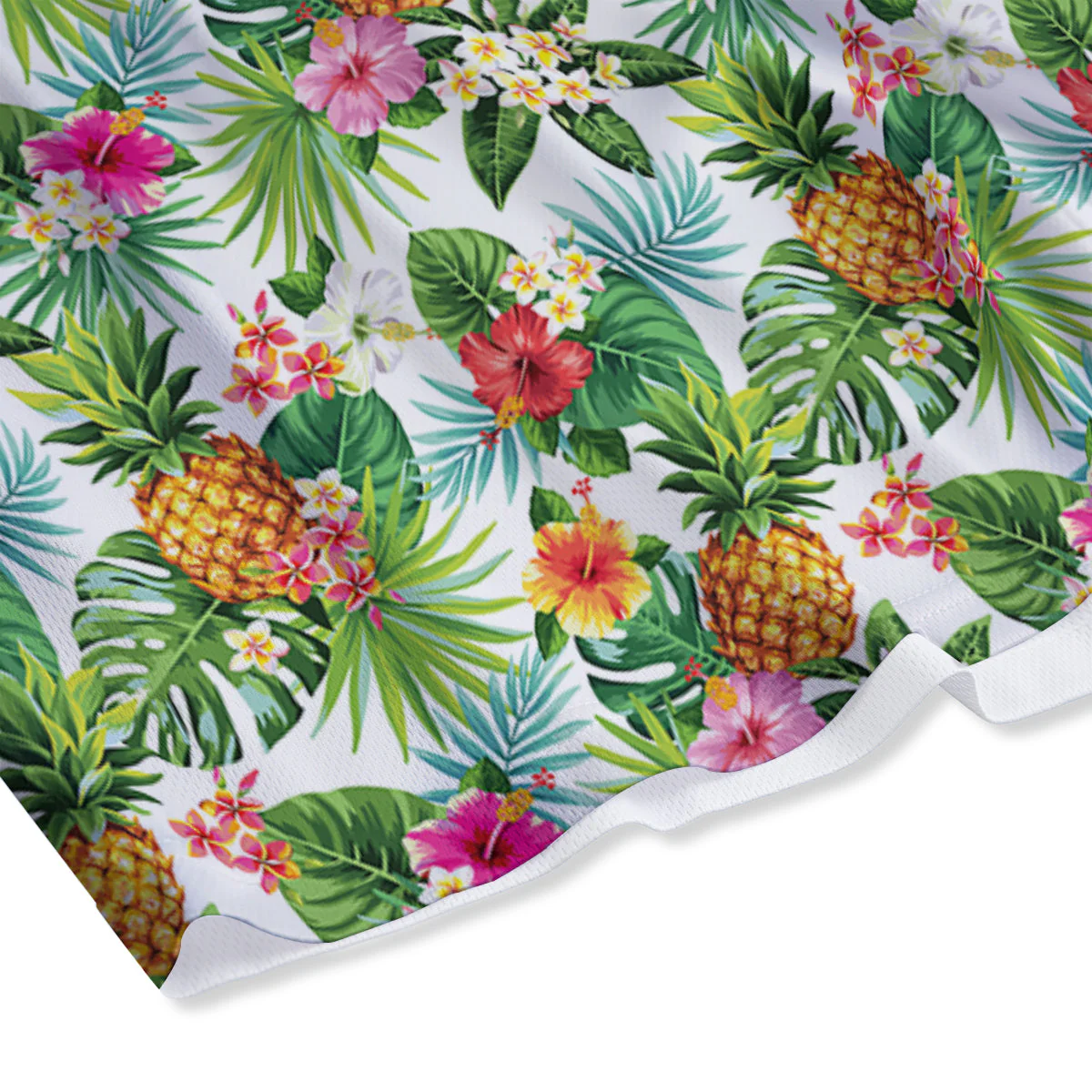 Pineapple Aloha Hawaiian Print Pattern Mesh Shorts - Image 4