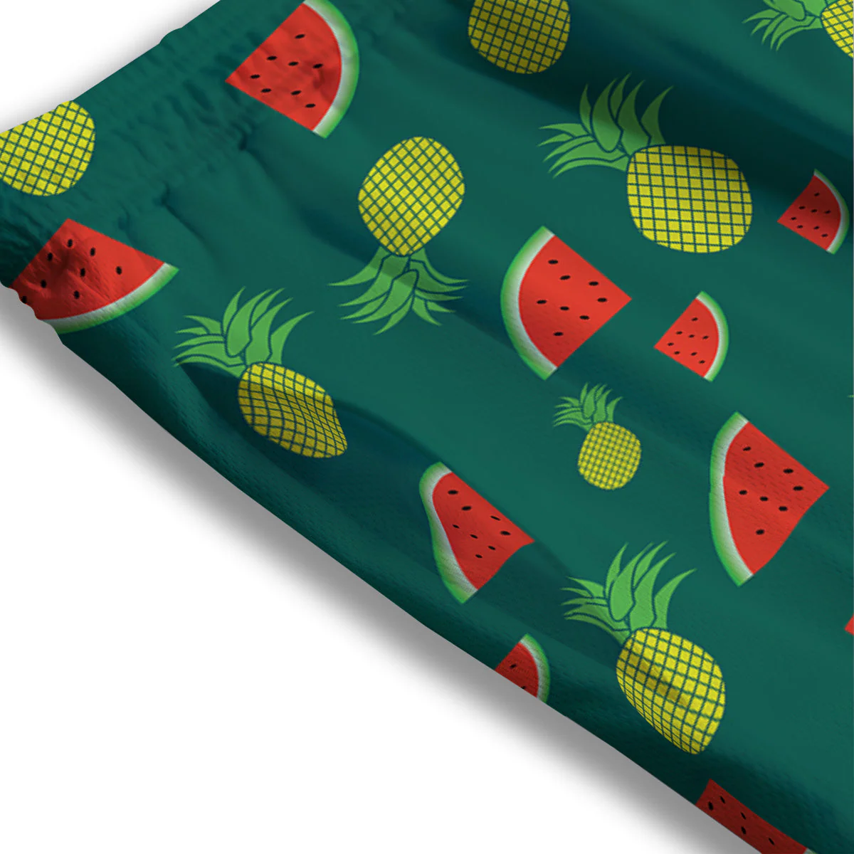 Pineapple And Tropical Watermelon Print Pattern Mesh Shorts - Image 3