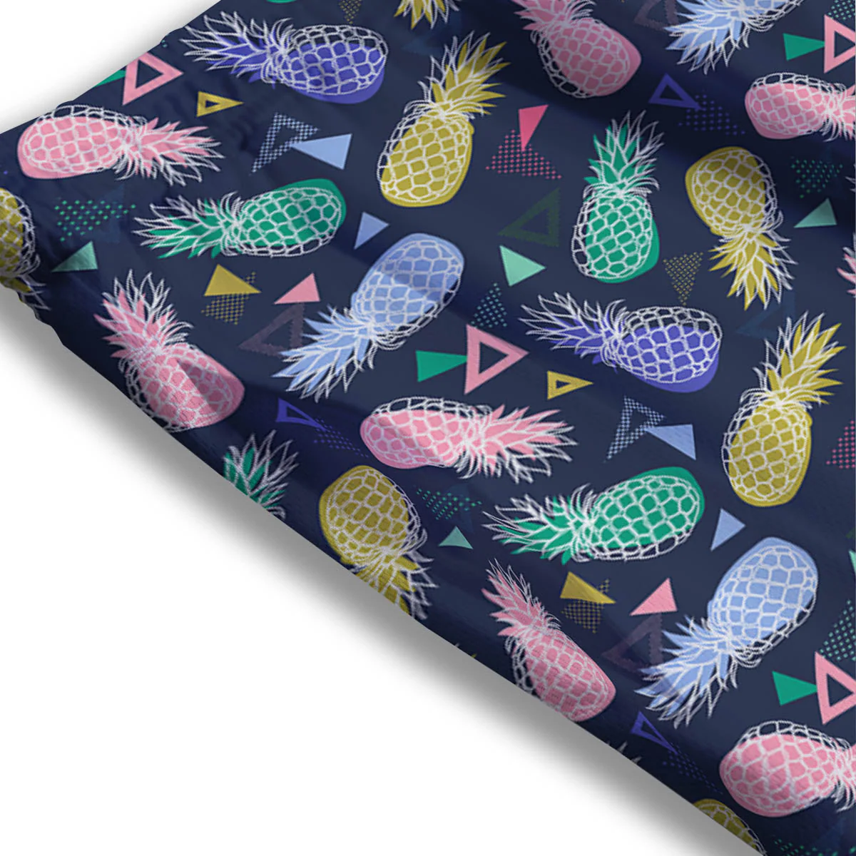 Pineapple Colorful Print Pattern Mesh Shorts - Image 3