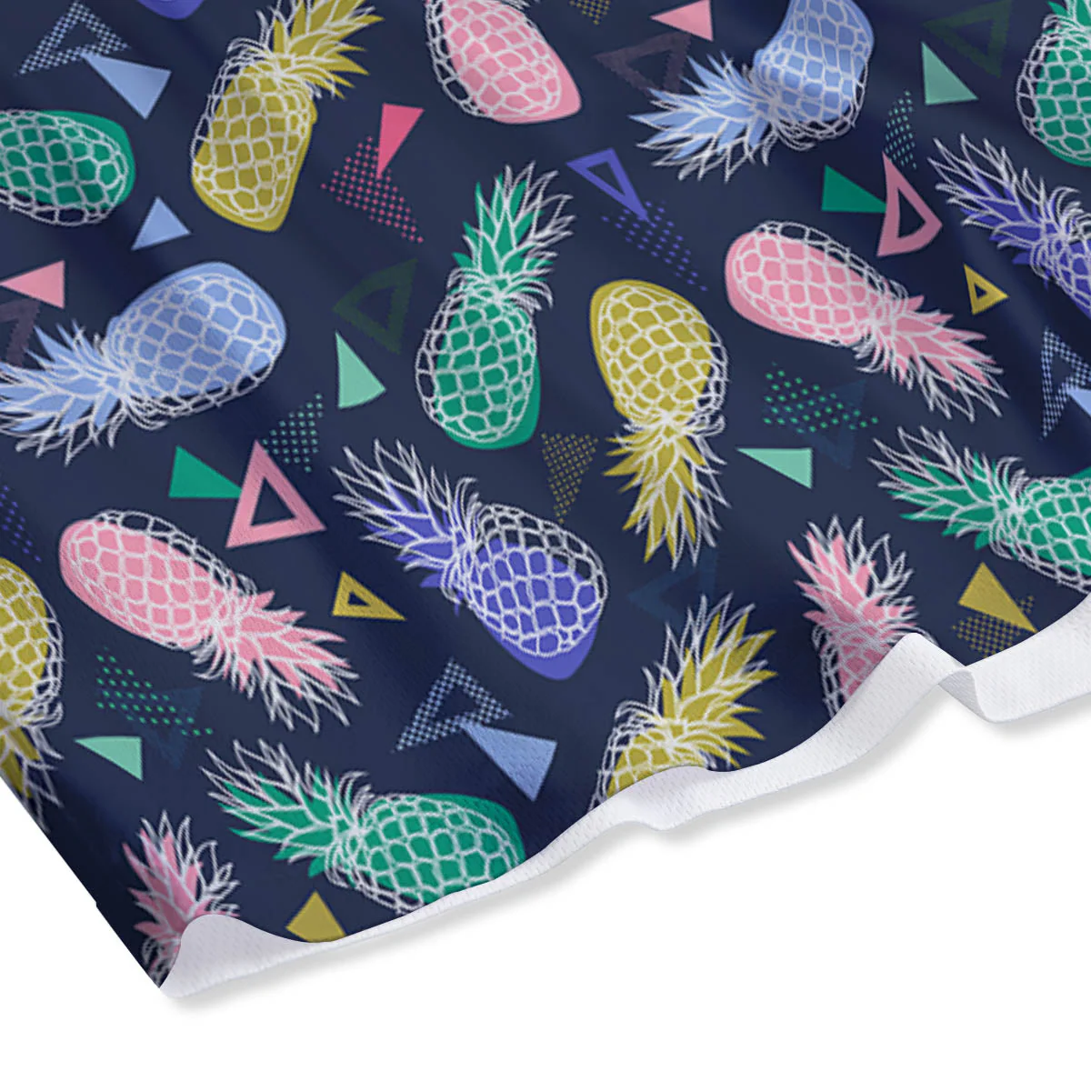 Pineapple Colorful Print Pattern Mesh Shorts - Image 4