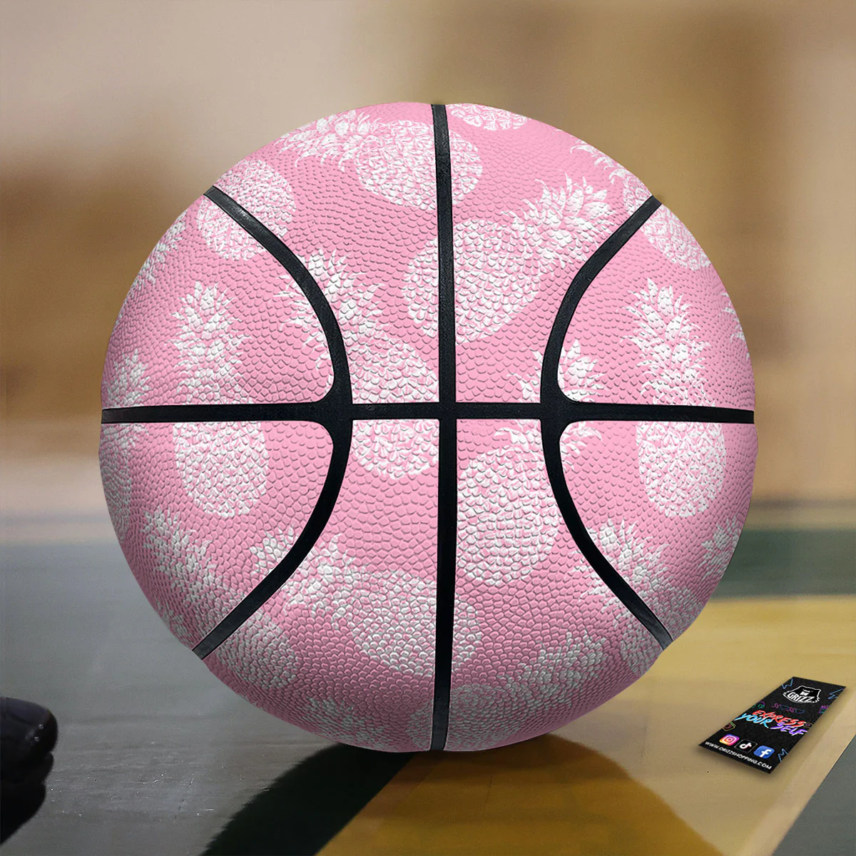 Pineapple Pink Print Pattern Basketball
