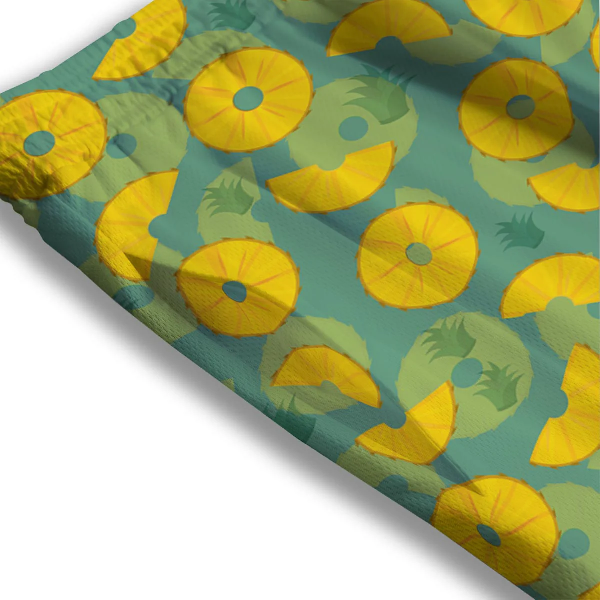 Pineapple Sliced Print Pattern Mesh Shorts - Image 3