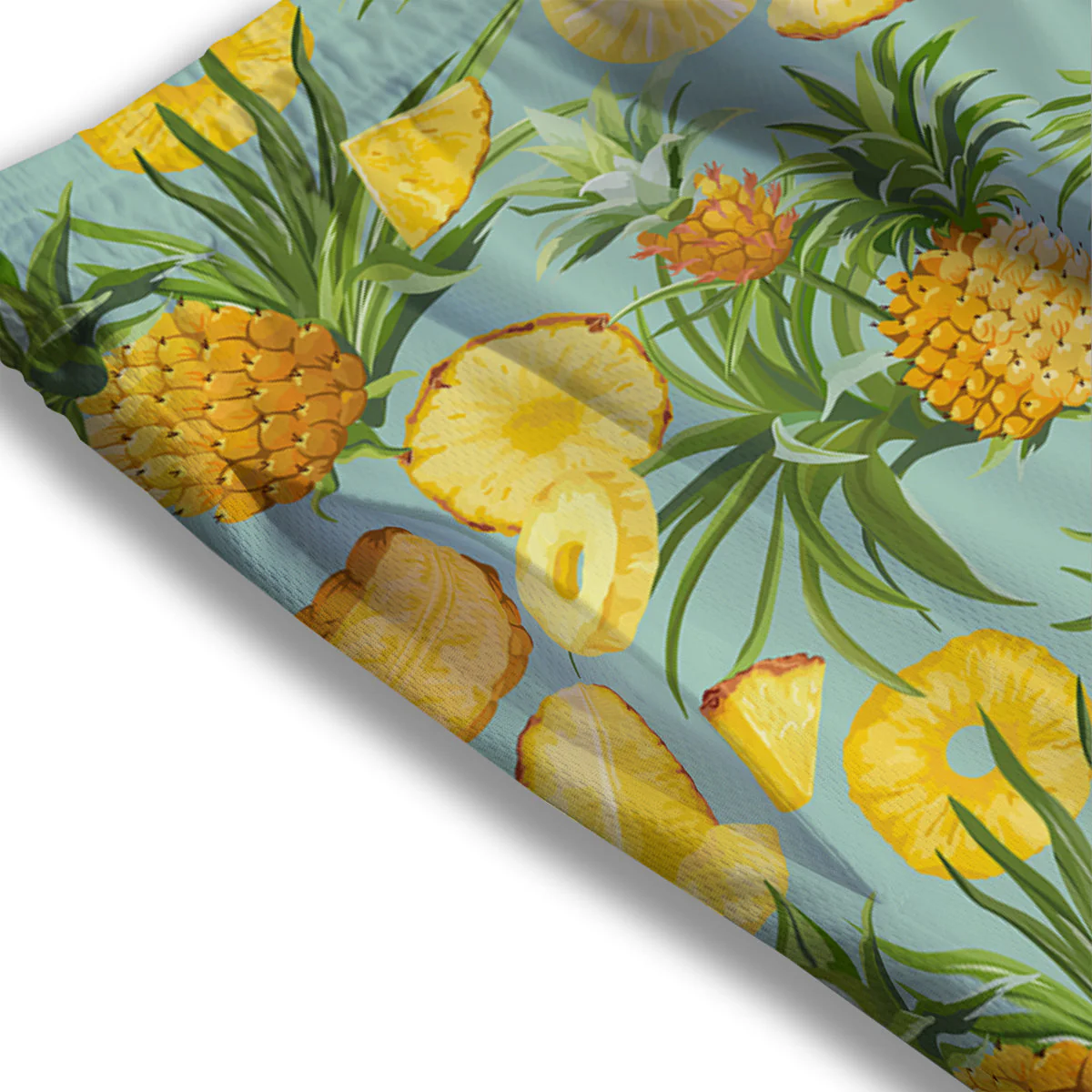Pineapple Watercolor Print Pattern Mesh Shorts - Image 3
