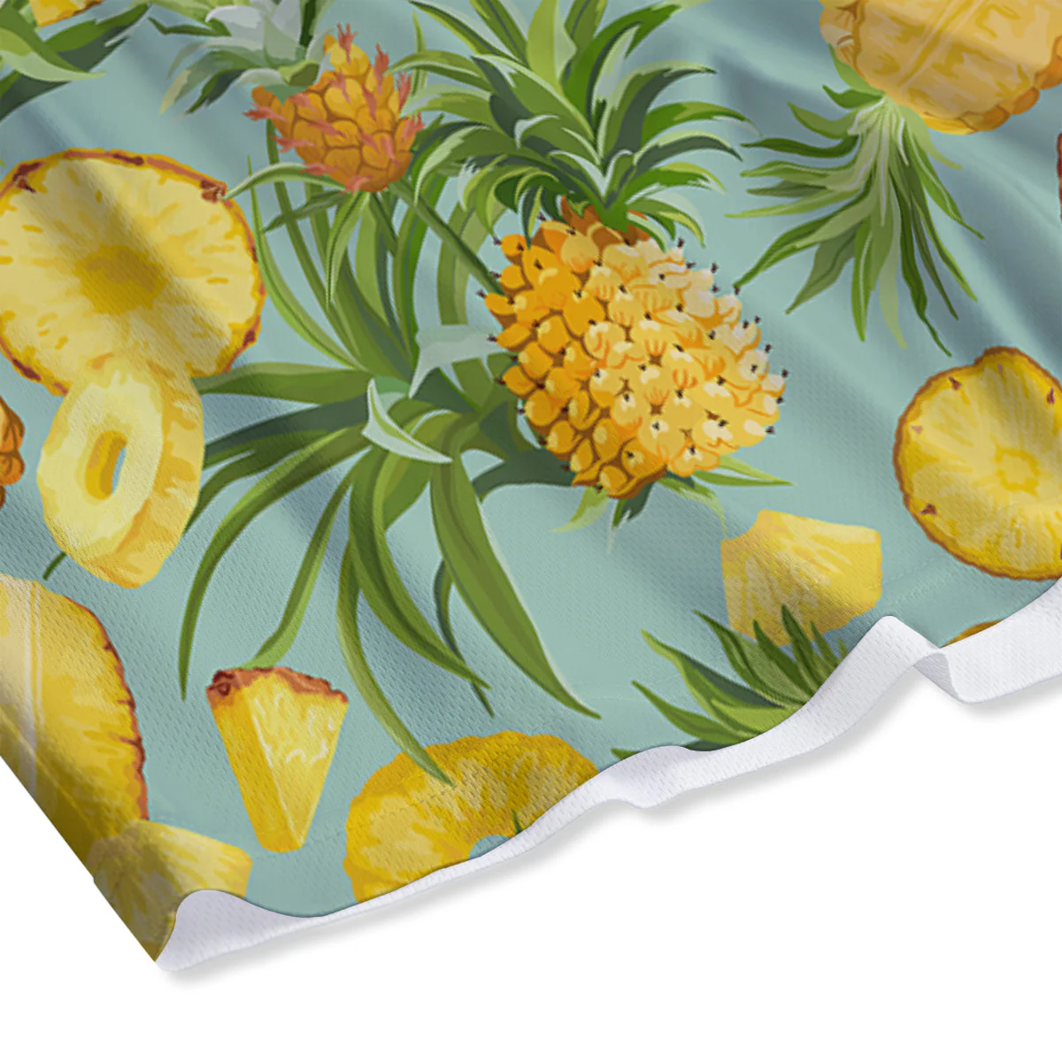 Pineapple Watercolor Print Pattern Mesh Shorts - Image 4