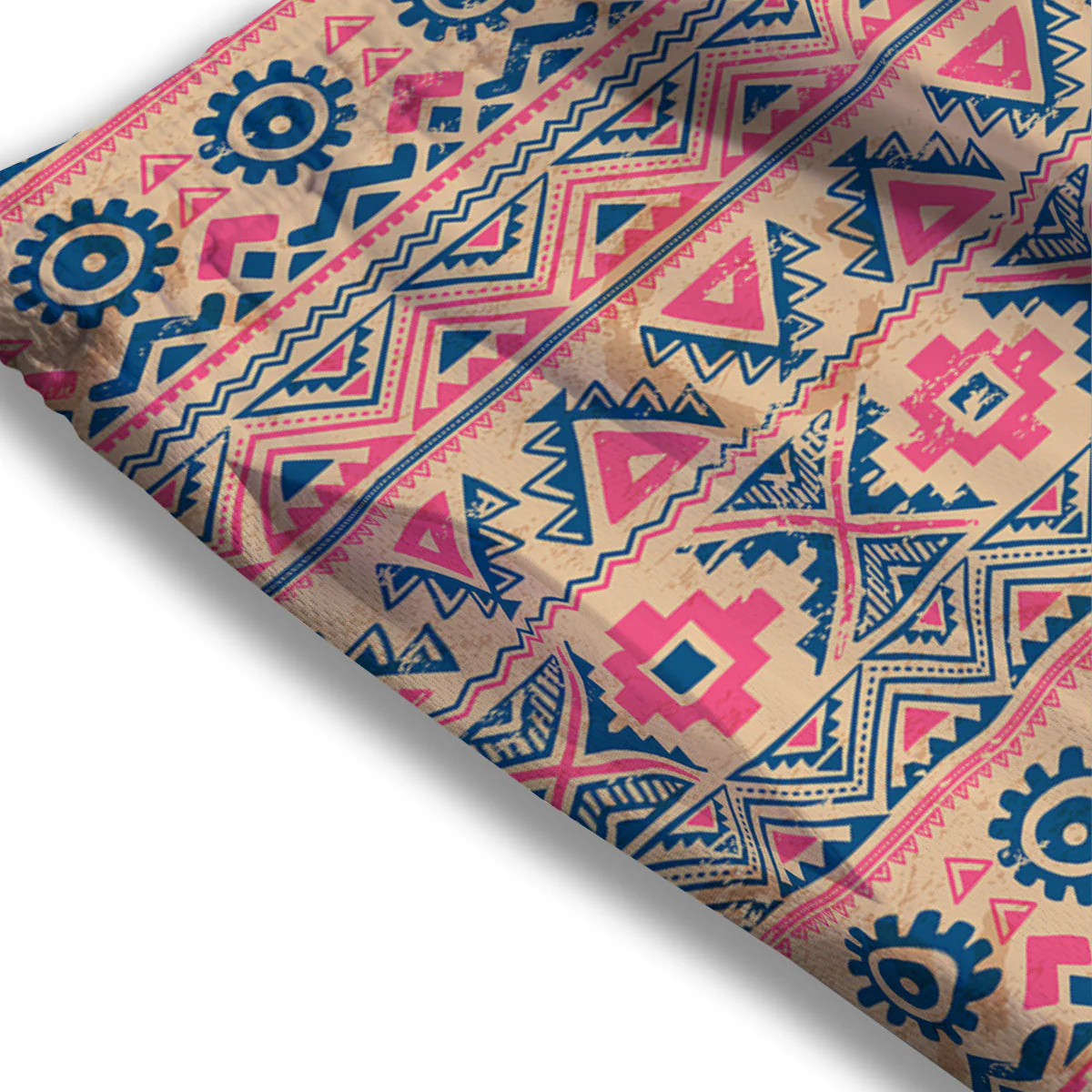 Pink Native Tribal Print Pattern Mesh Shorts - Image 3
