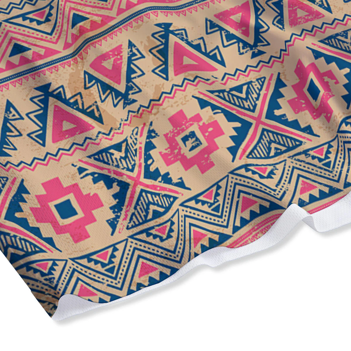 Pink Native Tribal Print Pattern Mesh Shorts - Image 4