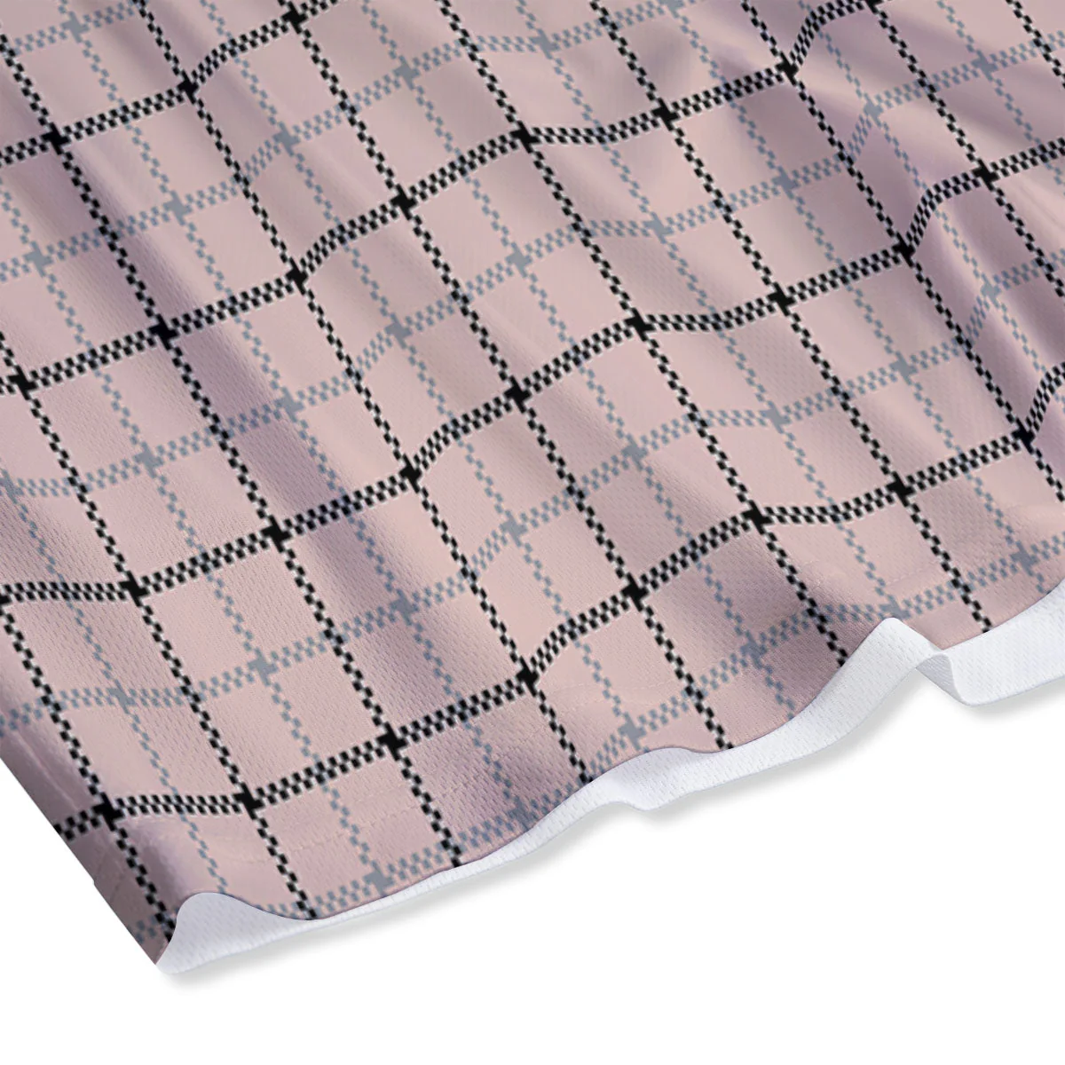Pink Pastel And Black Tattersall Print Mesh Shorts - Image 4