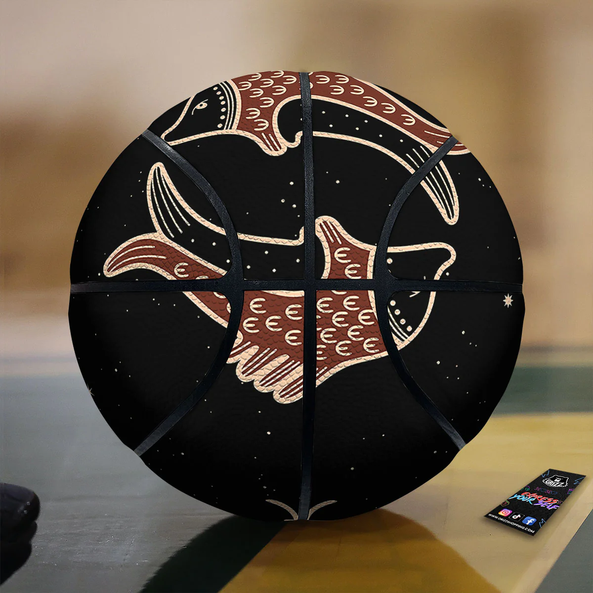 Pisces Constellation Print Basketball