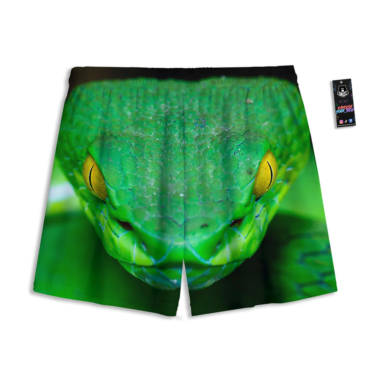 Pit Viper Green Print Mesh Shorts - Image 2