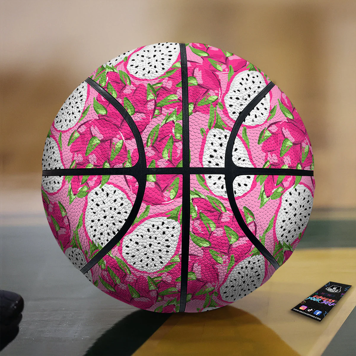 Pitaya Tropical Print Pattern Basketball