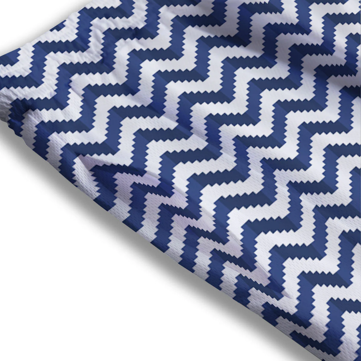 Pixel Zigzag Print Pattern Mesh Shorts - Image 3