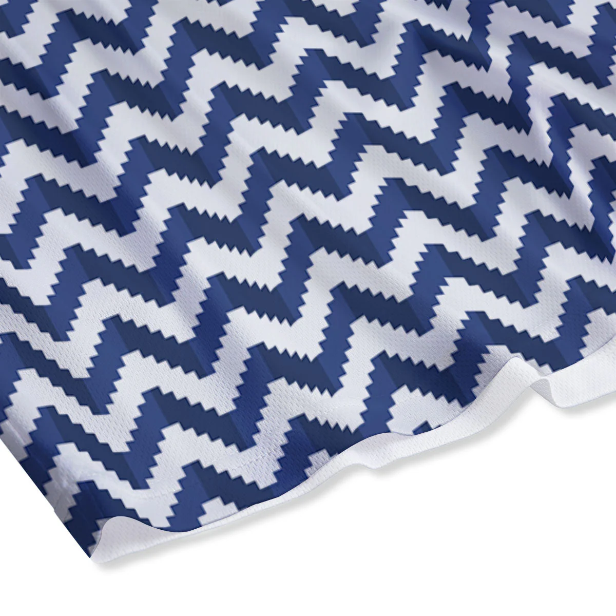Pixel Zigzag Print Pattern Mesh Shorts - Image 4