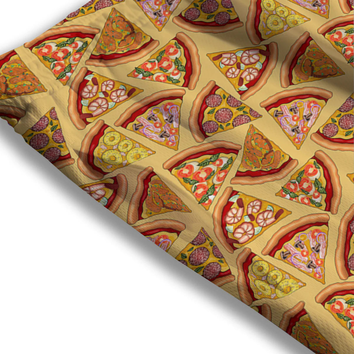 Pizza Fast Food Print Pattern Mesh Shorts - Image 3