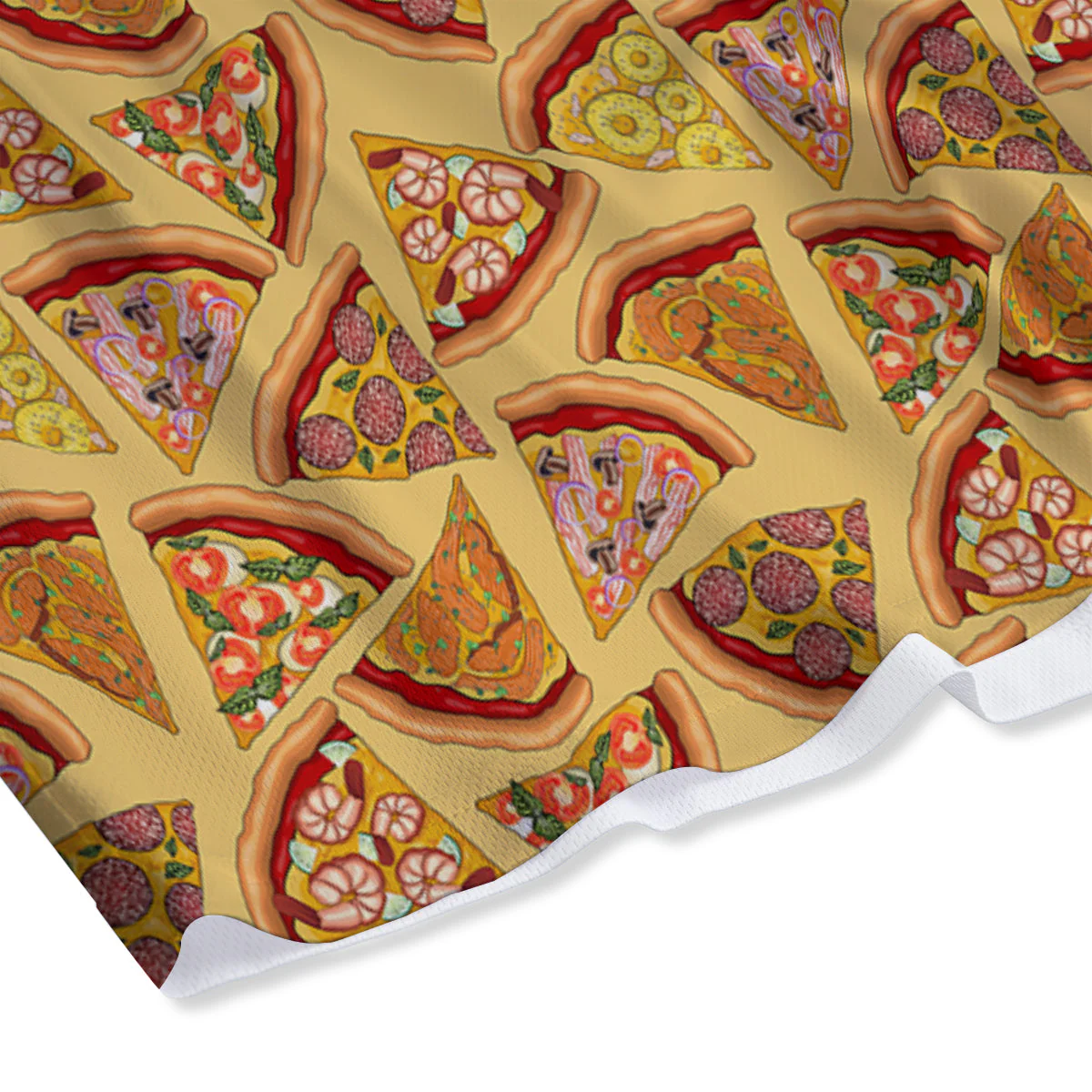 Pizza Fast Food Print Pattern Mesh Shorts - Image 4