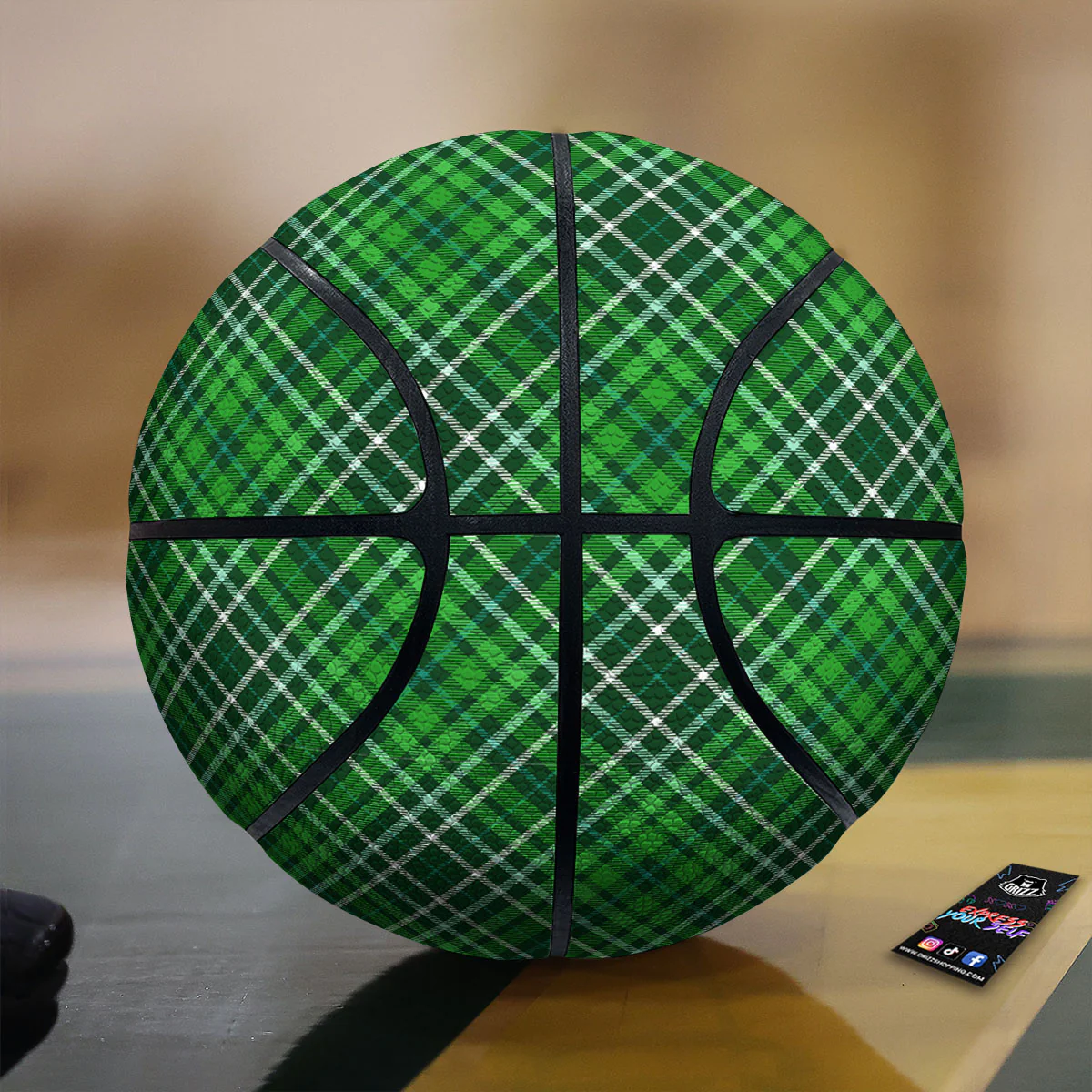 Plaid Irish Print Pattern Basketball
