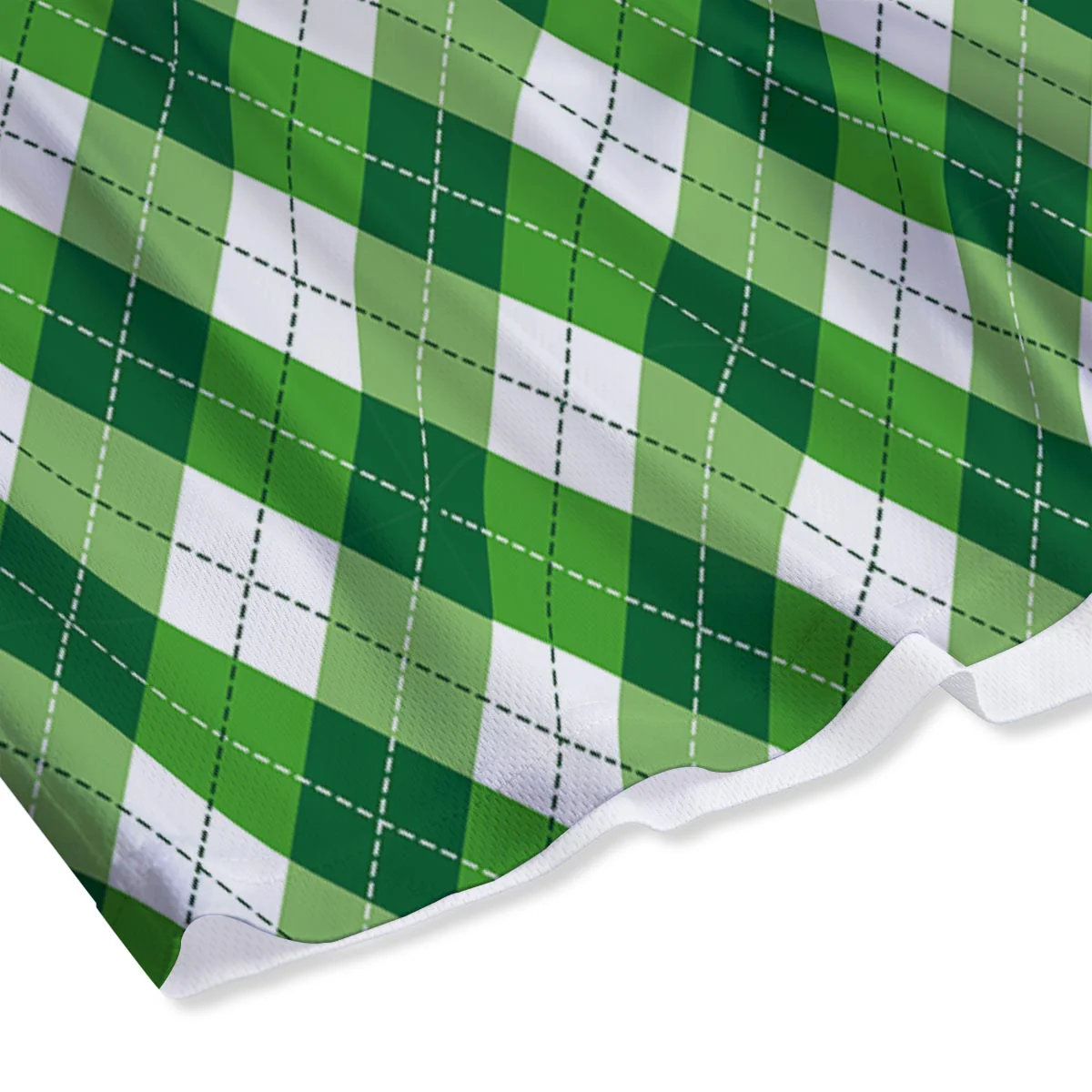Plaid Saint Patrick's Day Print Pattern Mesh Shorts - Image 4