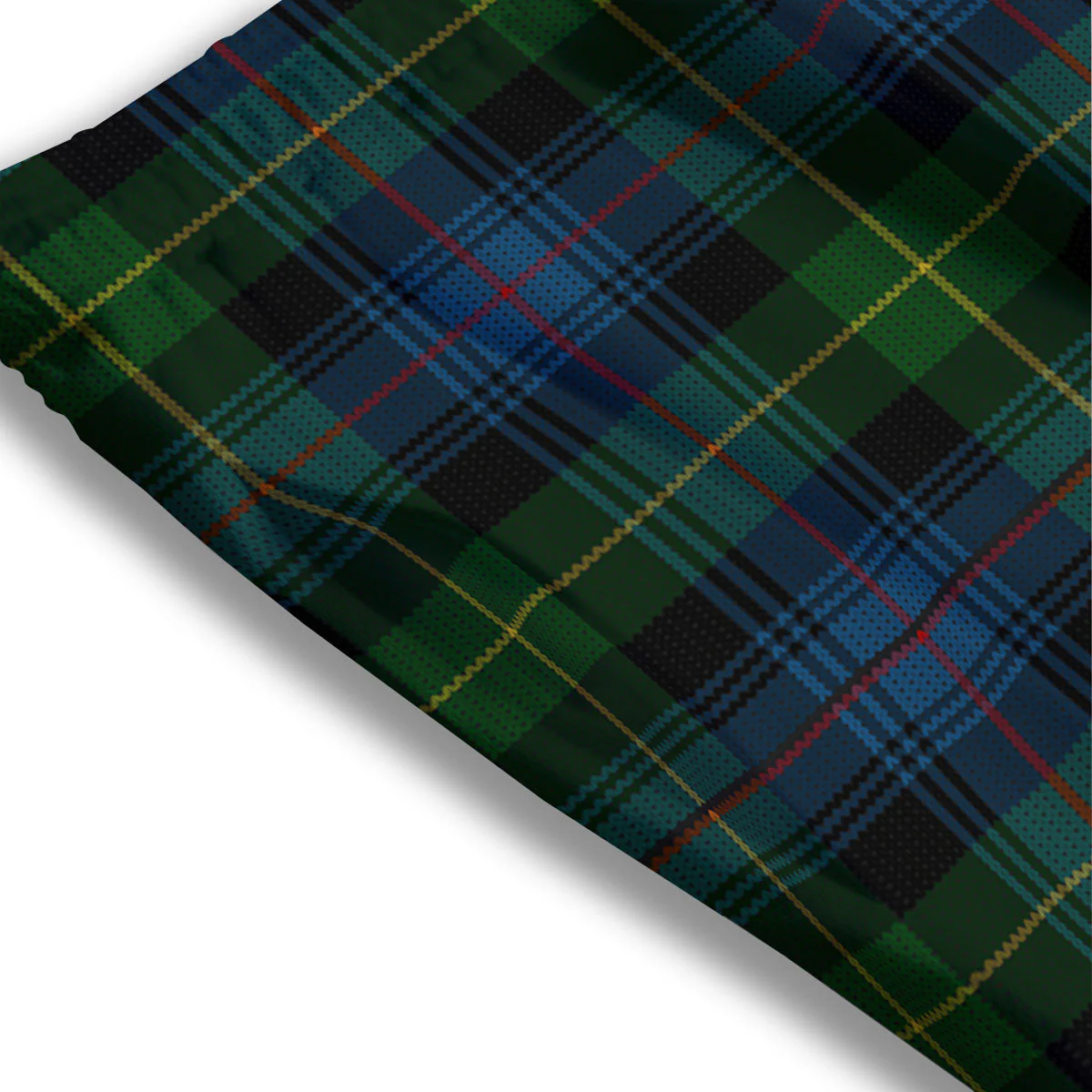 Plaid Scottish Knitted Print Mesh Shorts - Image 3