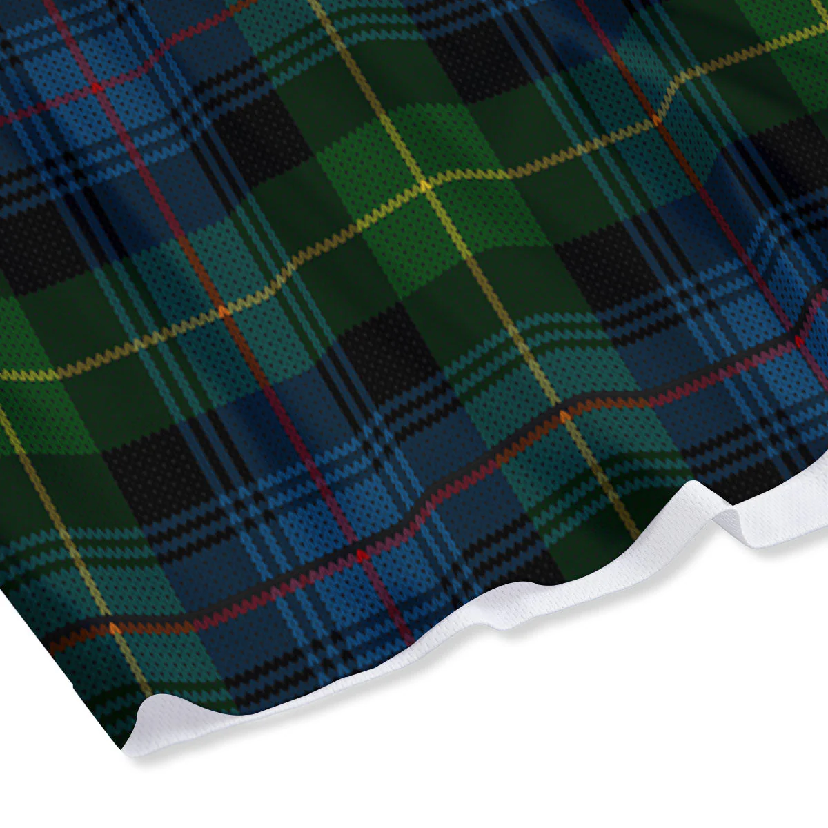 Plaid Scottish Knitted Print Mesh Shorts - Image 4