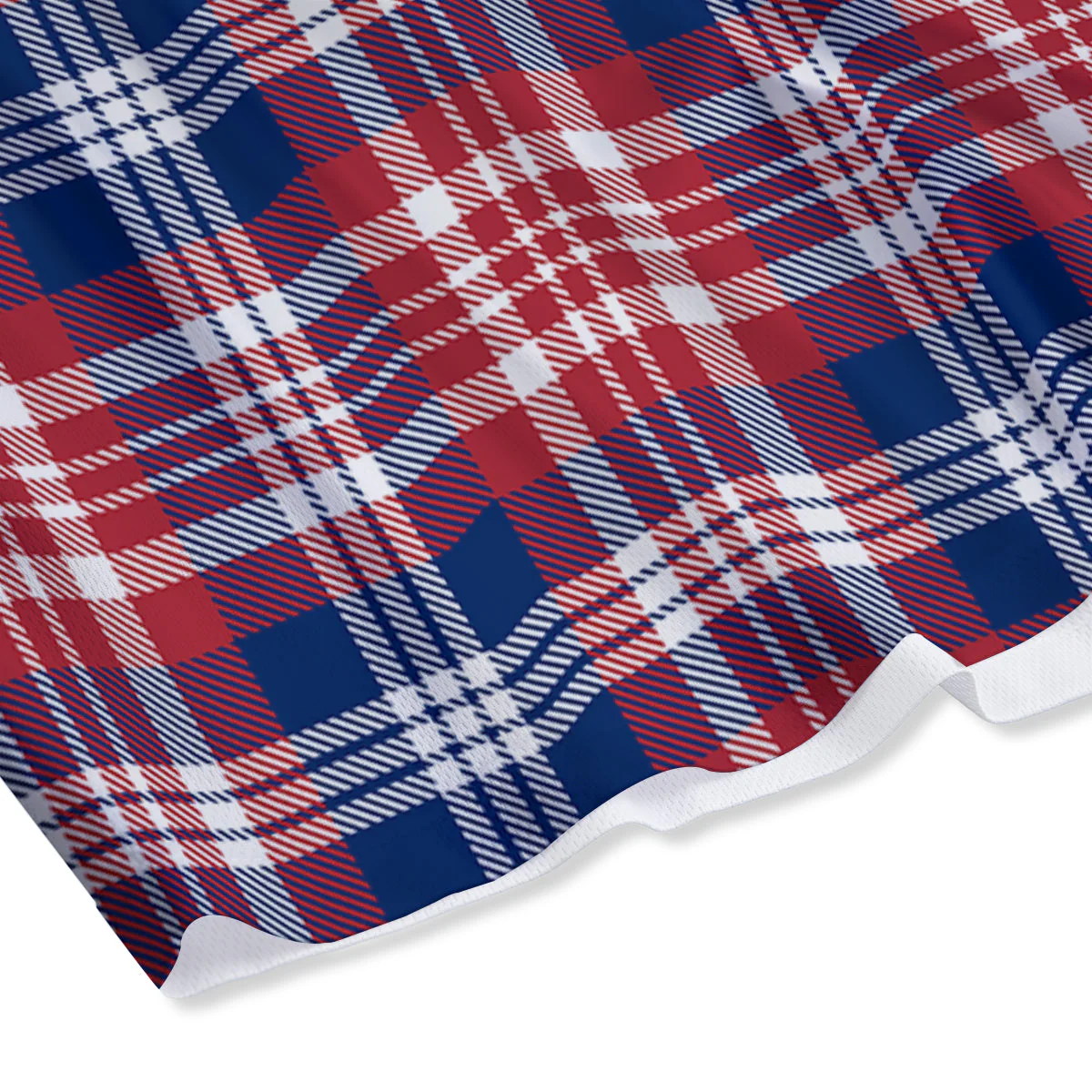 Plaid USA Print Pattern Mesh Shorts - Image 4