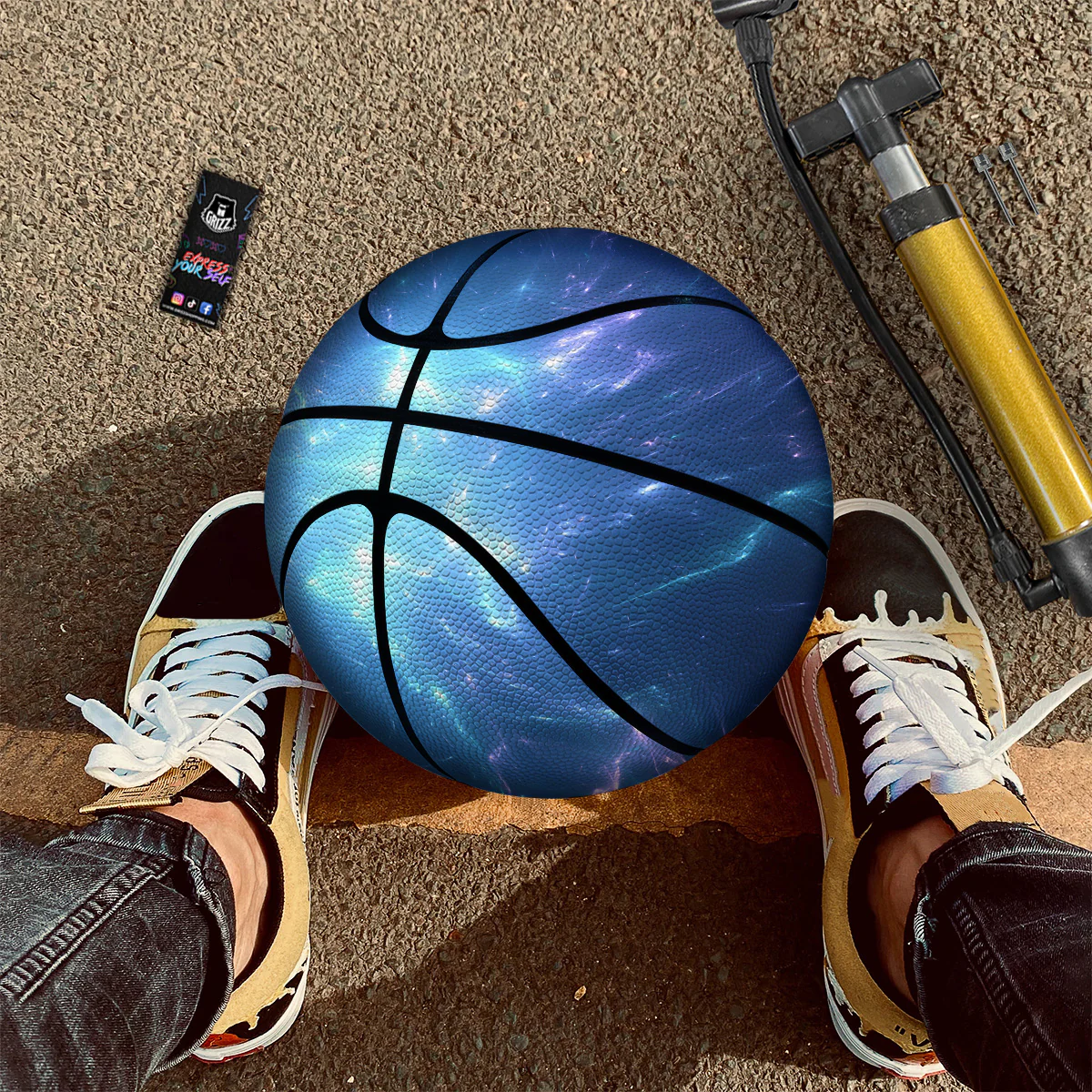 Plasma Blue Print Basketball - Image 2