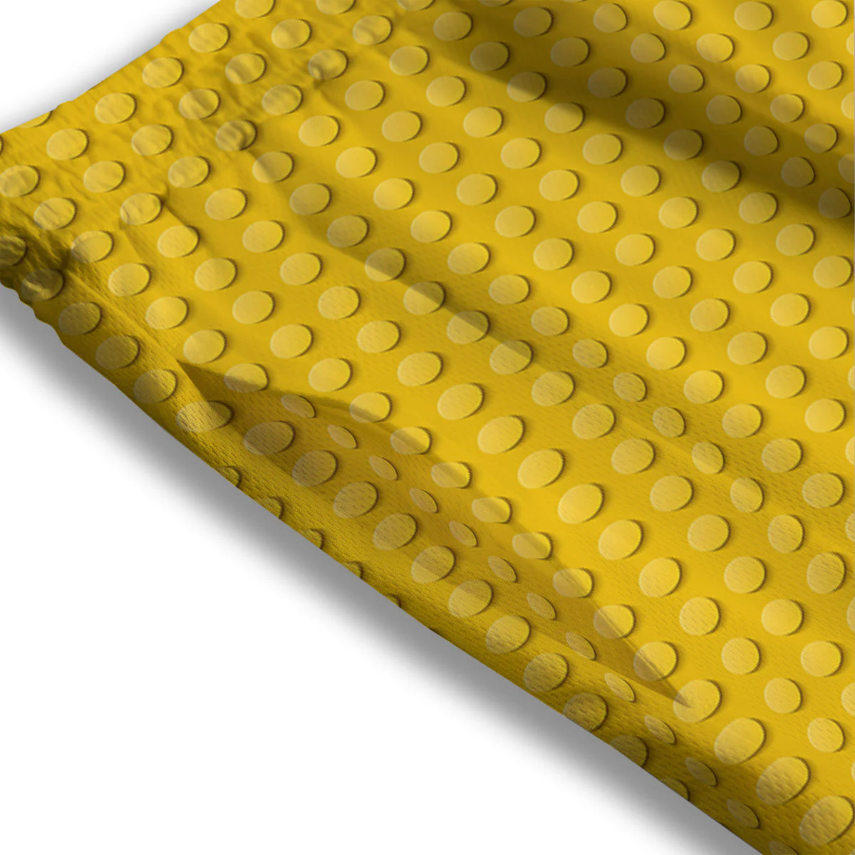Plastic Building Blocks Yellow Print Pattern Mesh Shorts - Image 3