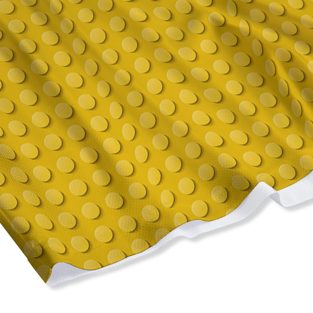 Plastic Building Blocks Yellow Print Pattern Mesh Shorts - Image 4