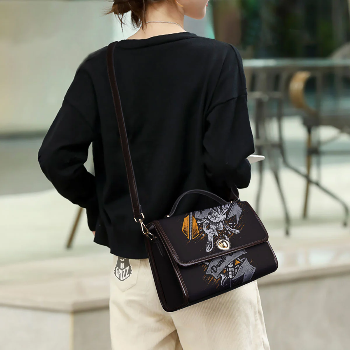 Play Dart Drink Beer Print Women's Satchel Bag - Image 3