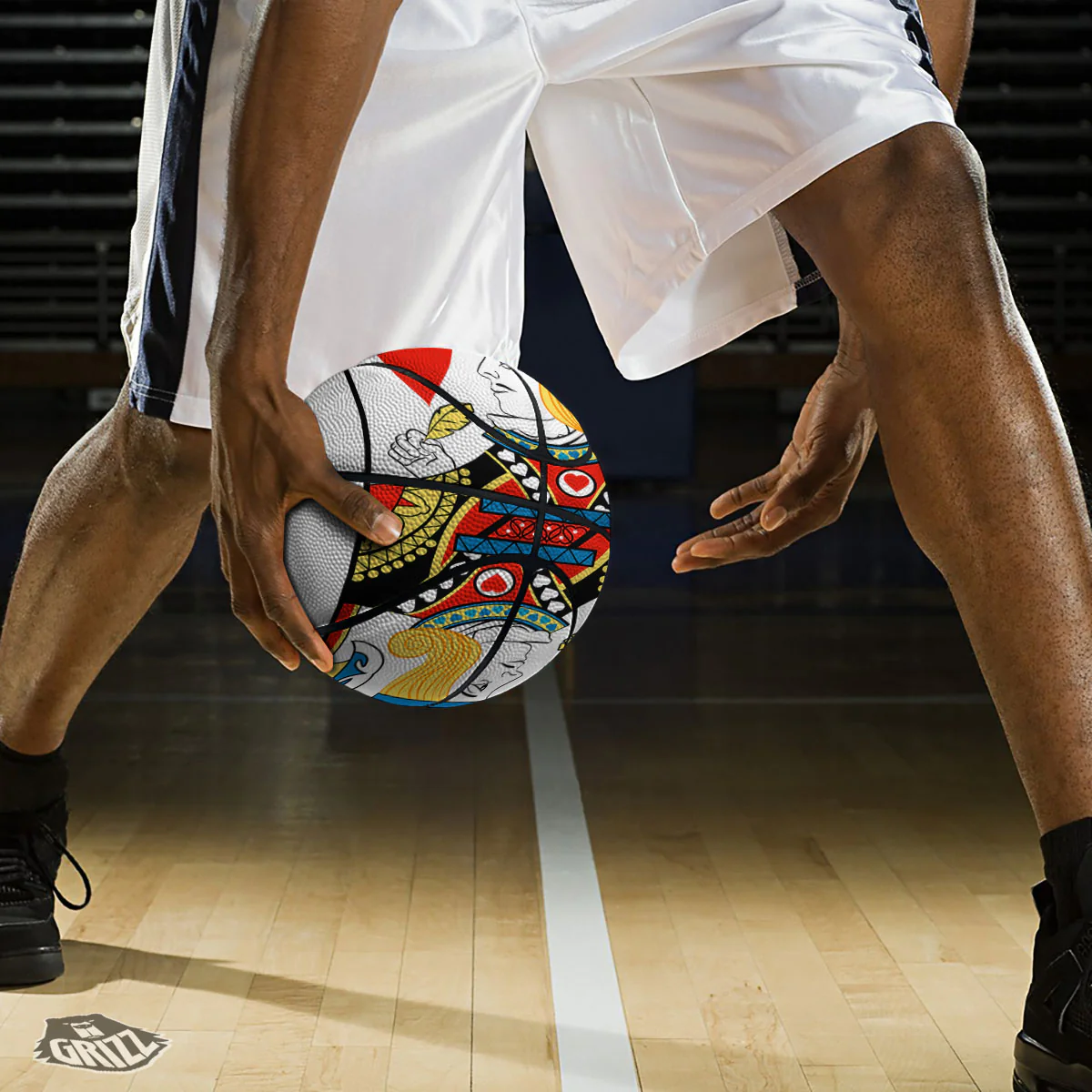 Playing Card Jack Of Hearts Print Basketball - Image 3